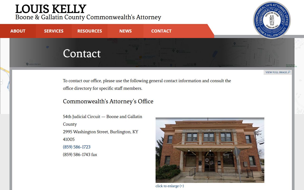 Boone County arrest records and court charges Commonwealth Attorney contact