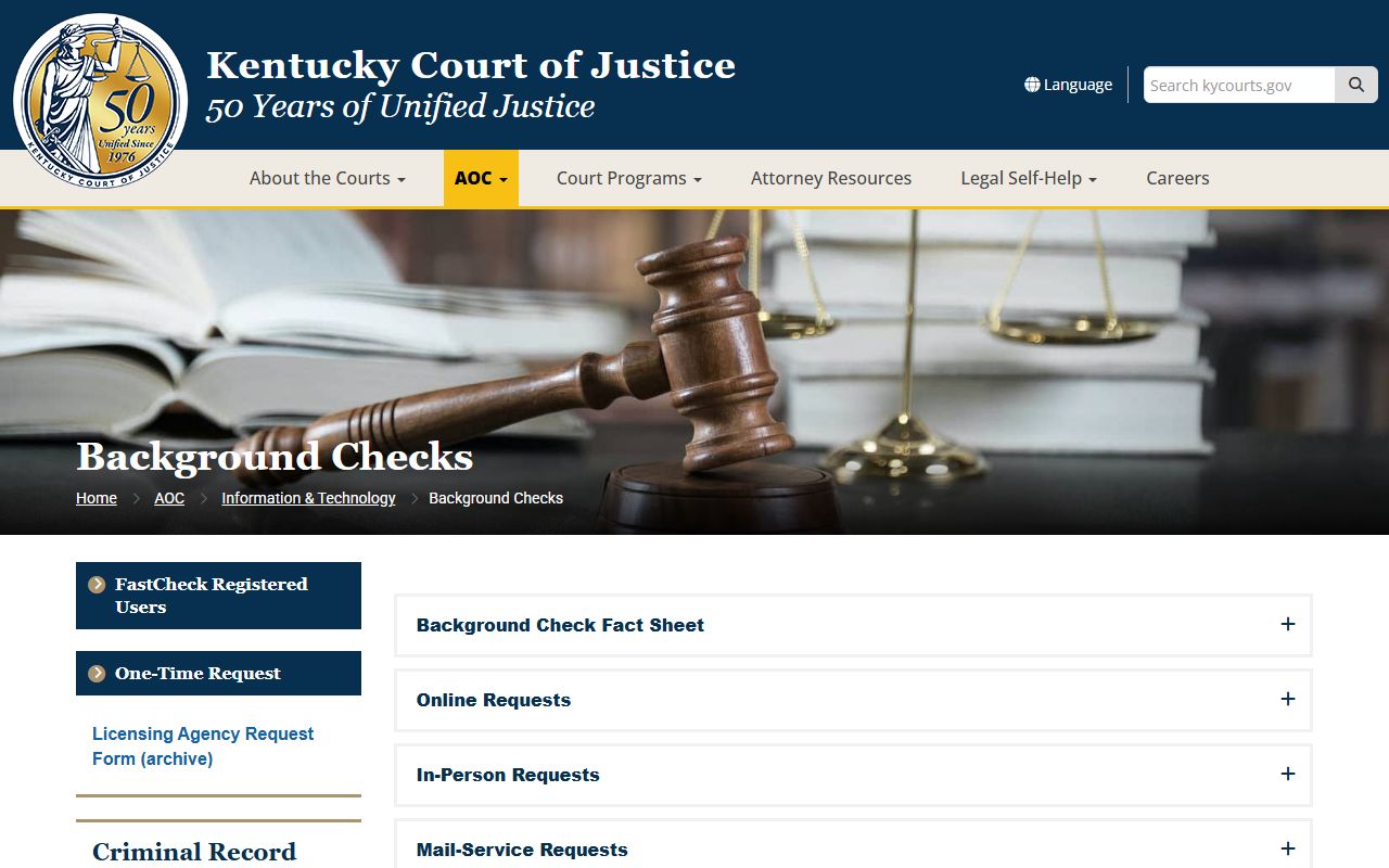 Boone County criminal court records AOC background checks