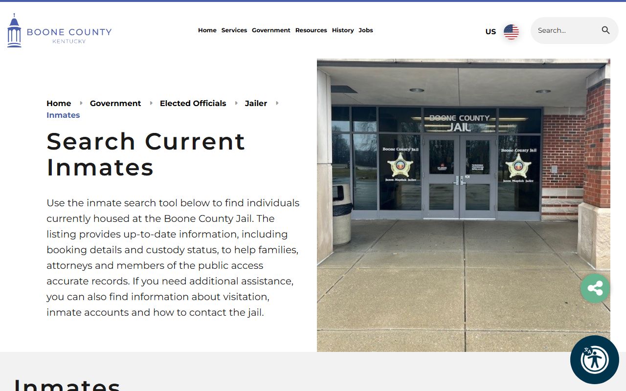 Boone County inmate records current inmates page