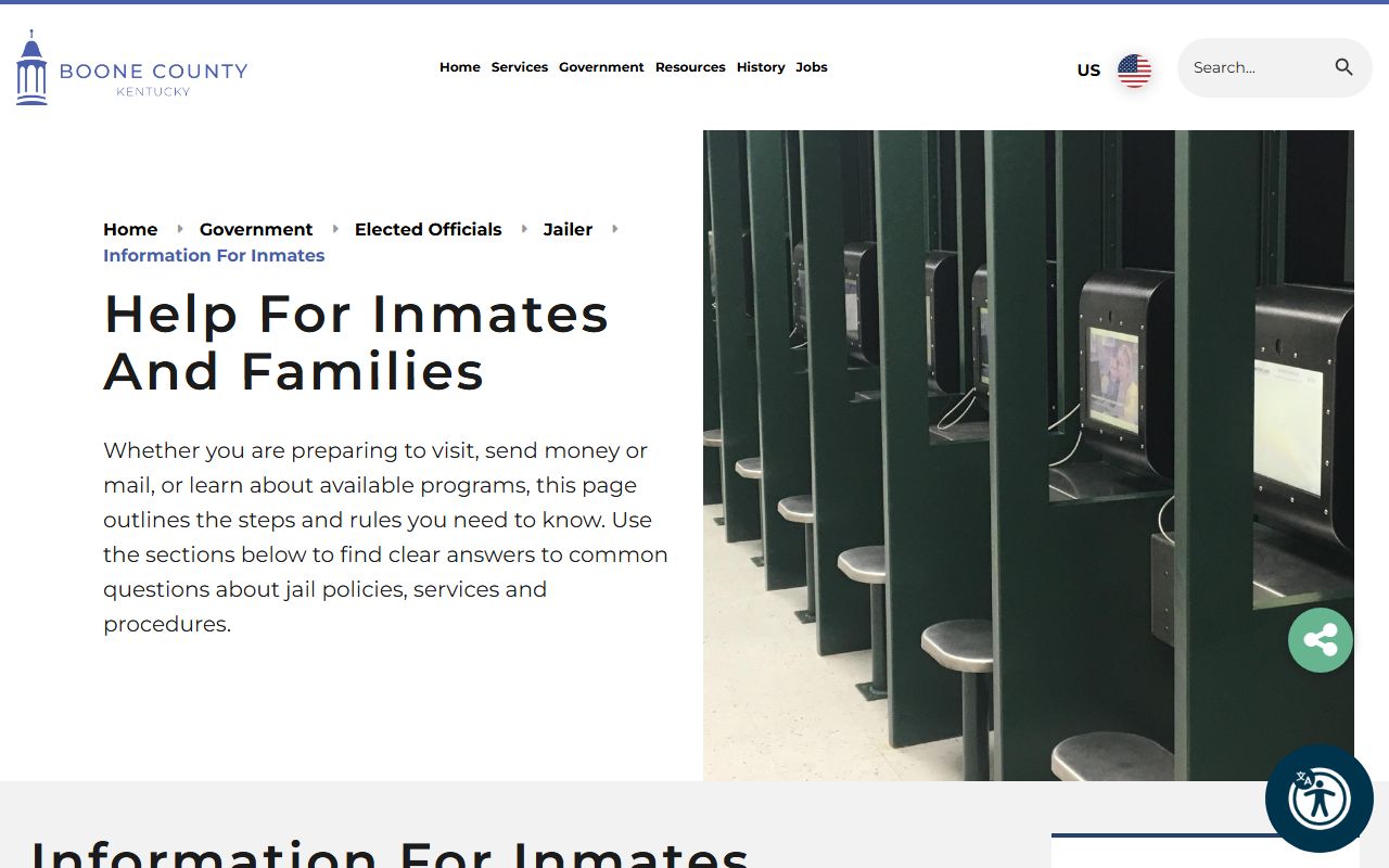 Boone County inmate records jail visitation and inmate information
