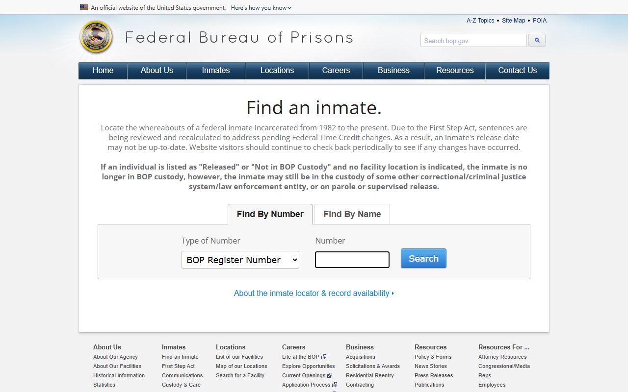 Boone County inmate records federal custody locator distinction